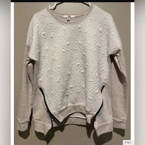 Ya Medium Geometric Patterned Gray Sweater